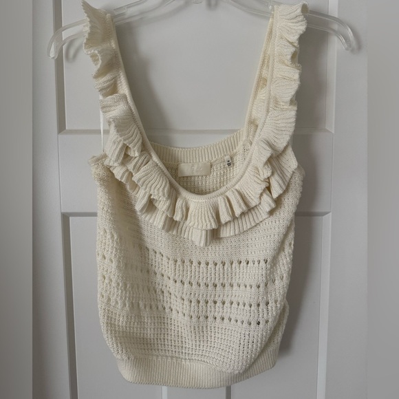 7 for all mankind crochet crop tank - Picture 3 of 6
